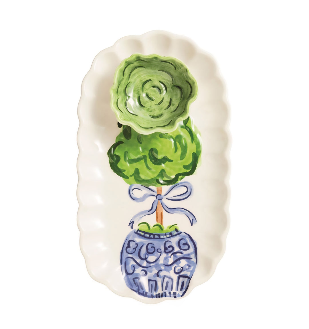 Mud Pie Topiary Tray &amp; Tidbit Set