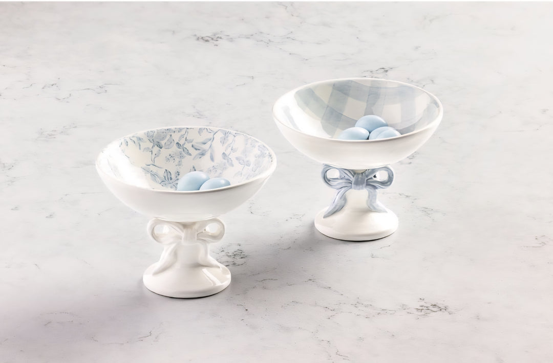 Mud Pie Toile Bow Candy Dish