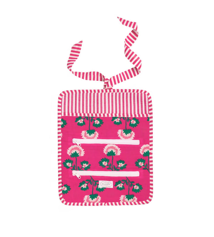 Mud Pie Block Print Jewelry Roll