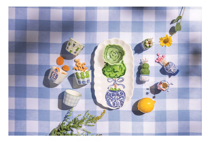 Mud Pie Topiary Tray &amp; Tidbit Set