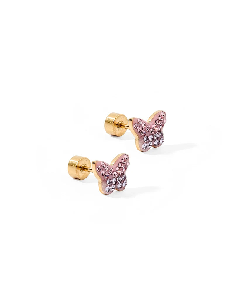 Linny Co Screwback Stud Earrings - Bindi Butterfly