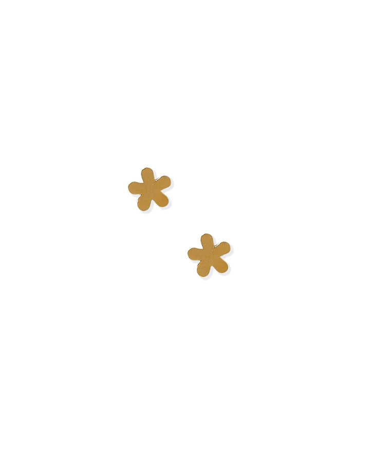 Linny Co Screwback Stud Earrings - Briar Flower Gold