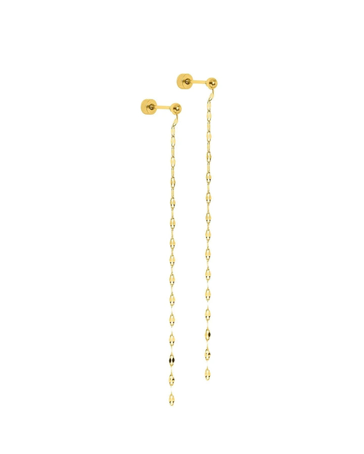 Linny Co Screwback Stud Earrings - Devin Duster Gold