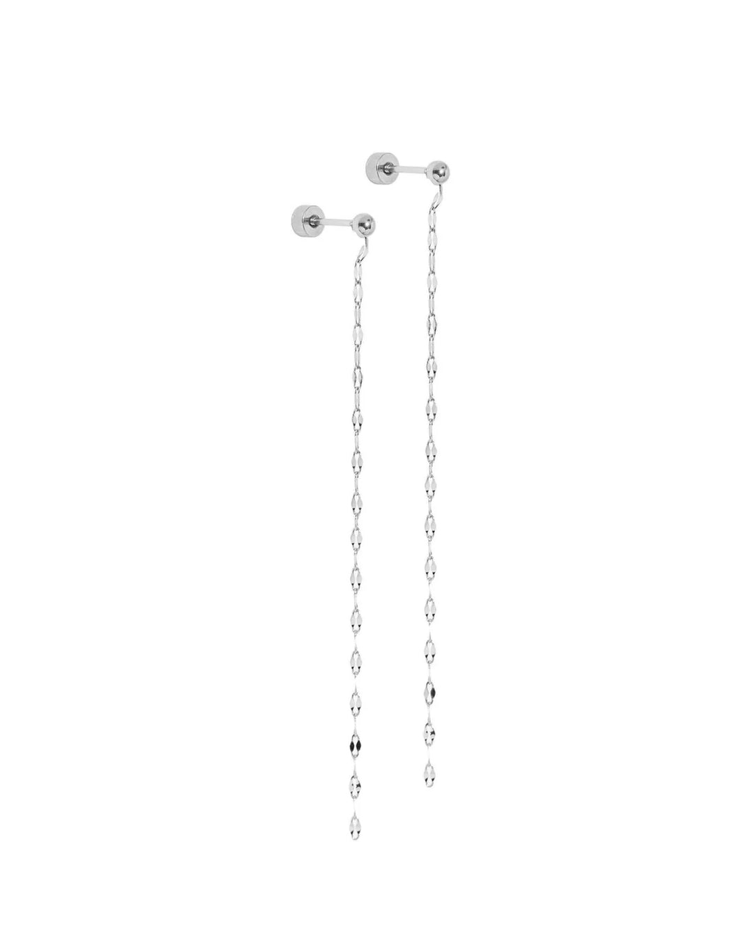 Linny Co Screwback Stud Earrings - Devin Duster Silver