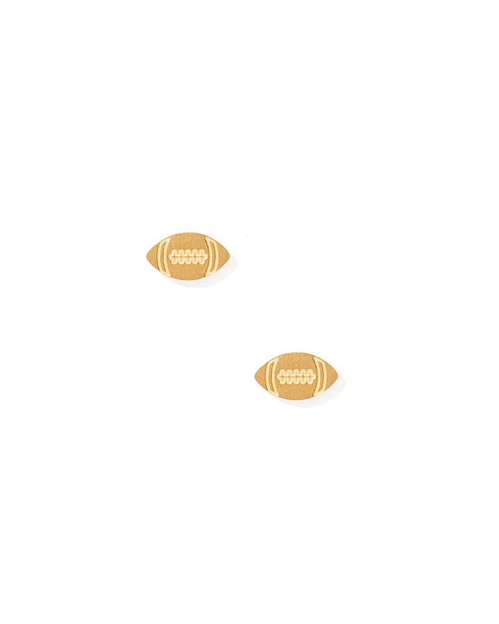 Linny Co Screwback Stud Earrings - Football