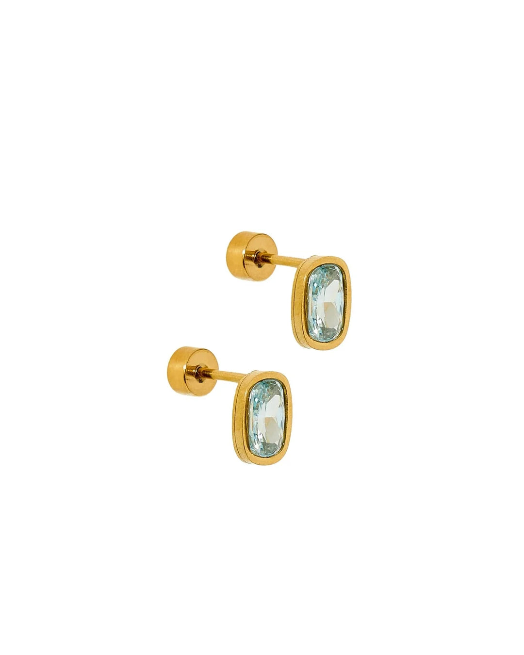 Linny Co Screwback Stud Earrings - Kay Blue