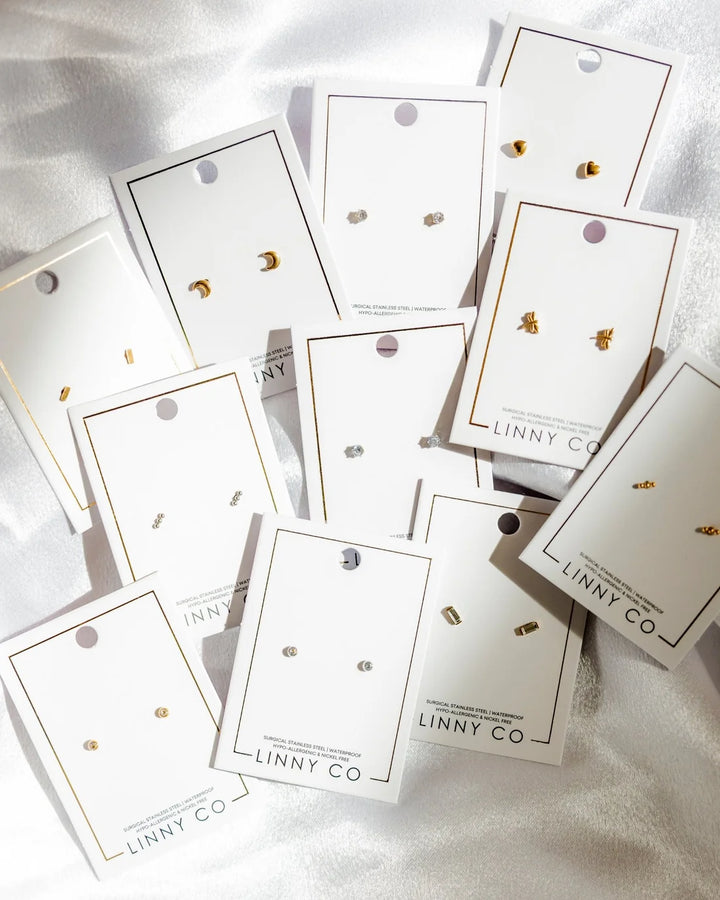 Linny Co Screwback Stud Earrings - Micro Hadley