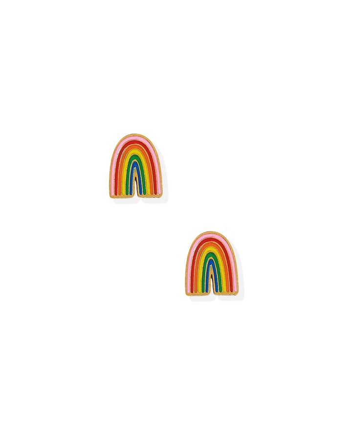 Linny Co Screwback Stud Earrings - Noah Rainbow