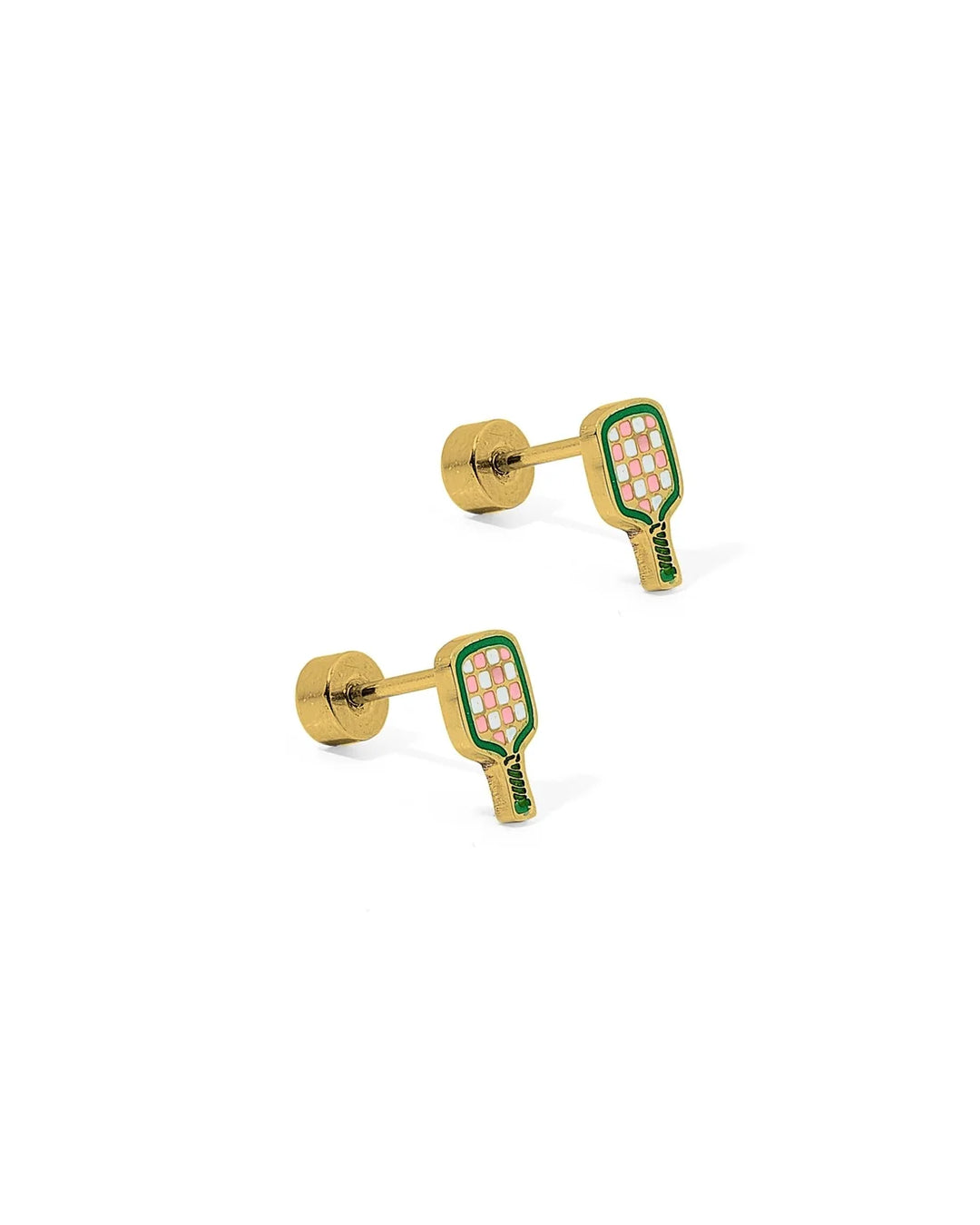 Linny Co Screwback Stud Earrings - Pickleball