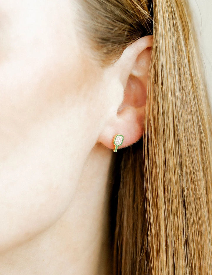 Linny Co Screwback Stud Earrings - Pickleball