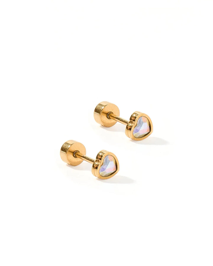 Linny Co Screwback Stud Earrings - Polly Heart