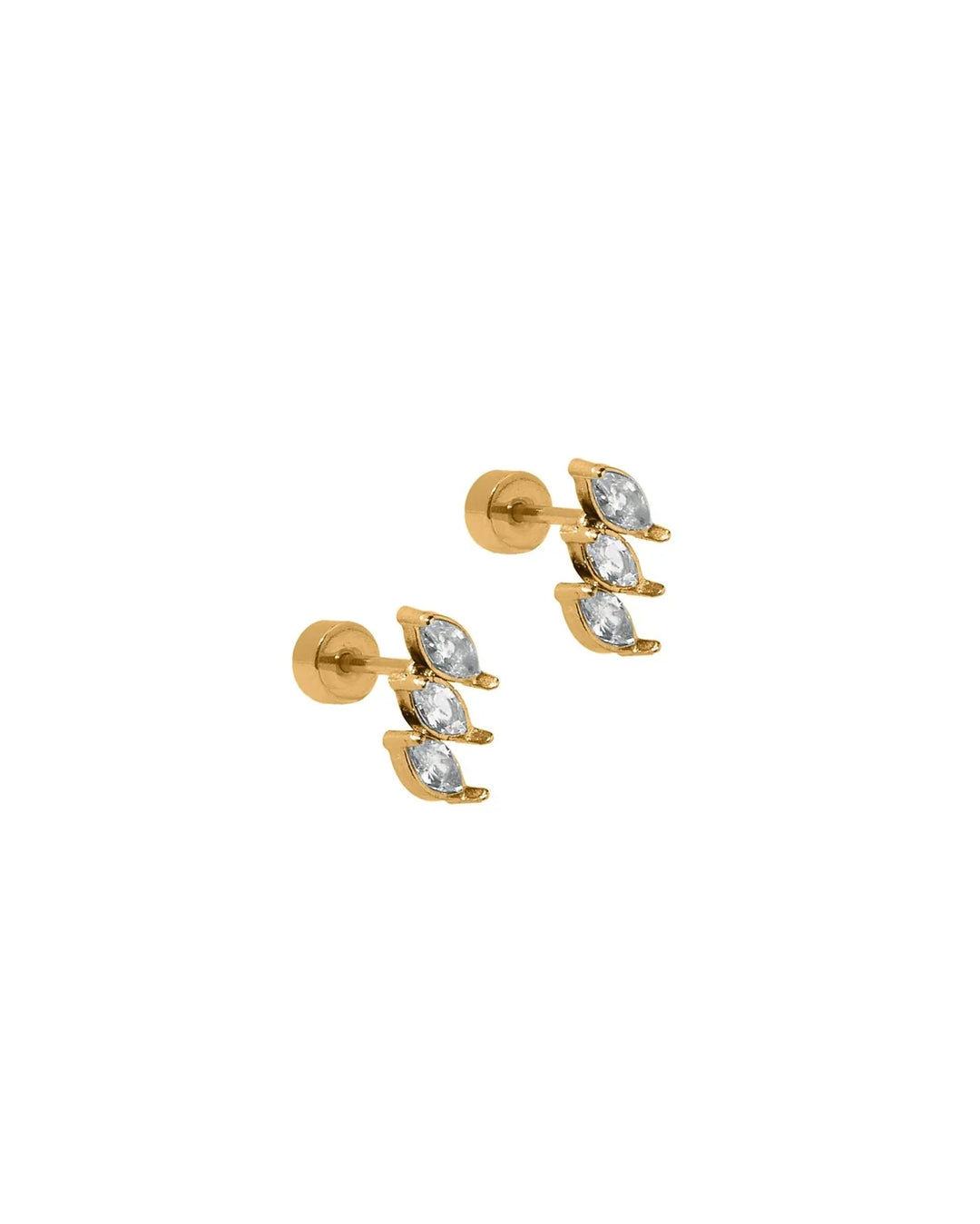 Linny Co Screwback Stud Earrings - Sierra Gold
