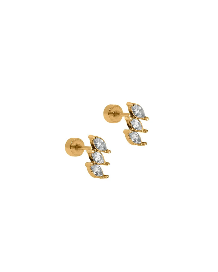 Linny Co Screwback Stud Earrings - Sierra Gold