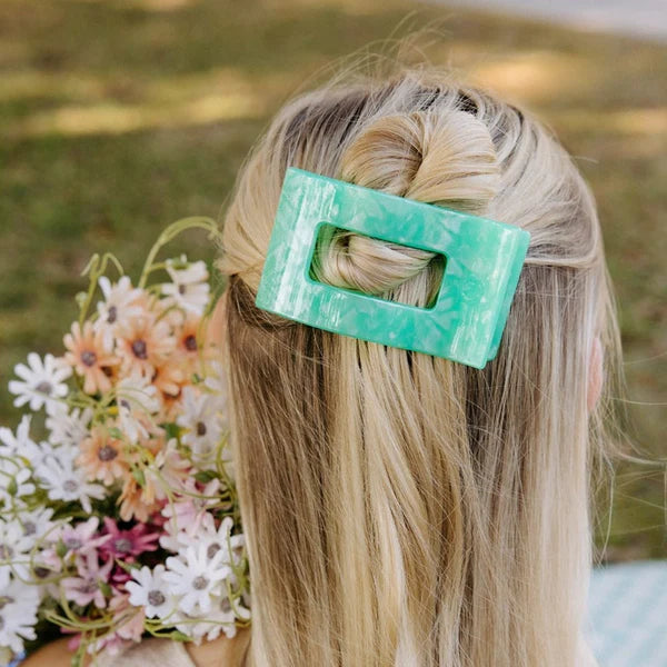 Teleties Spring Splash Flat Rectangle Hair Clip