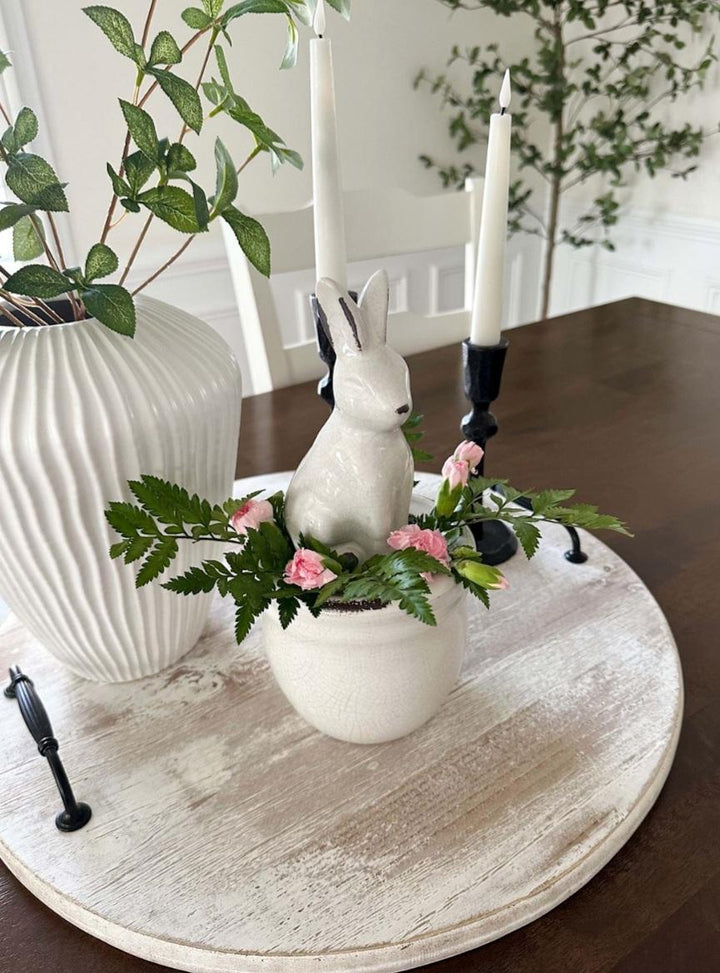 Mud Pie Bunny Pot Vase