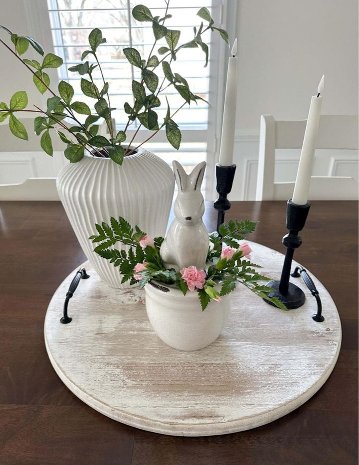 Mud Pie Bunny Pot Vase