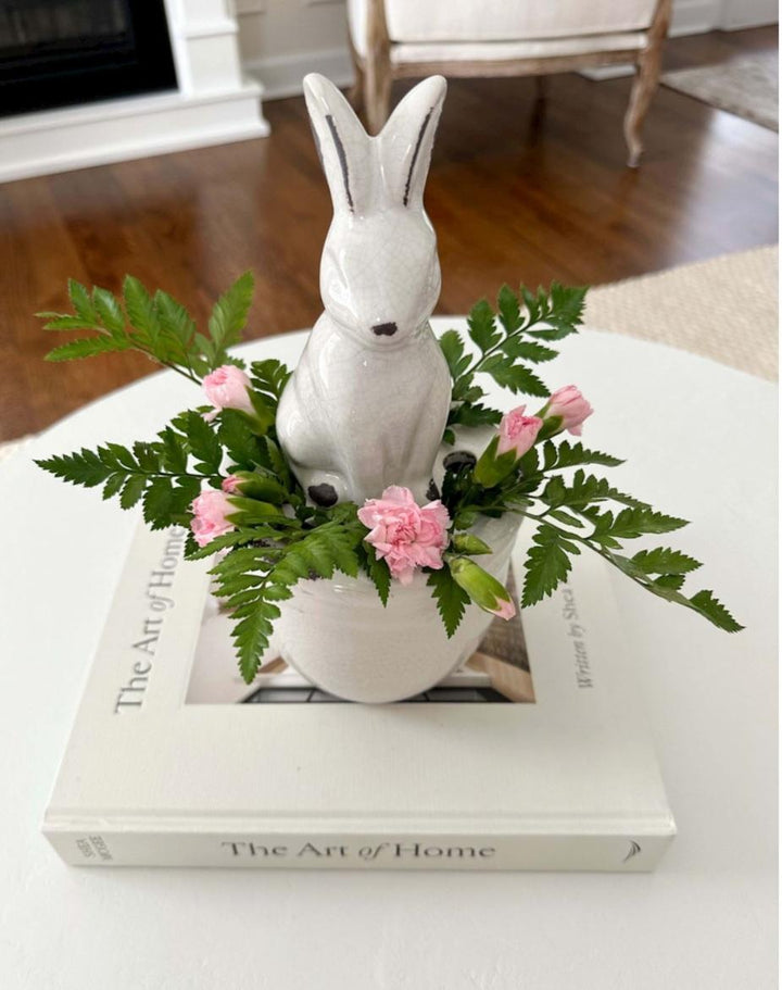 Mud Pie Bunny Pot Vase