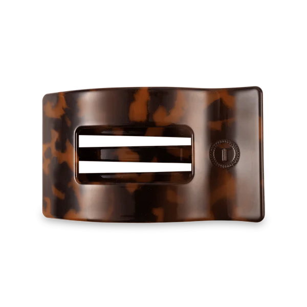 Teleties Tortoise Small Flat Rectangle Hair Clip