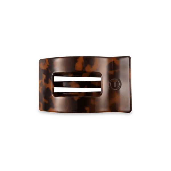 Teleties Tortoise Small Flat Rectangle Hair Clip